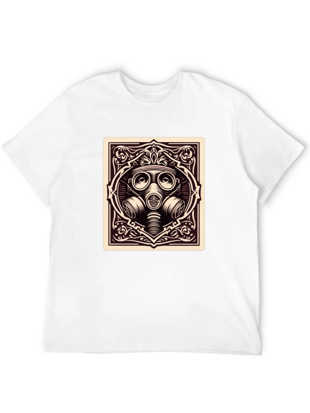Gas Mask Graphic Tee - Dark Humor Style