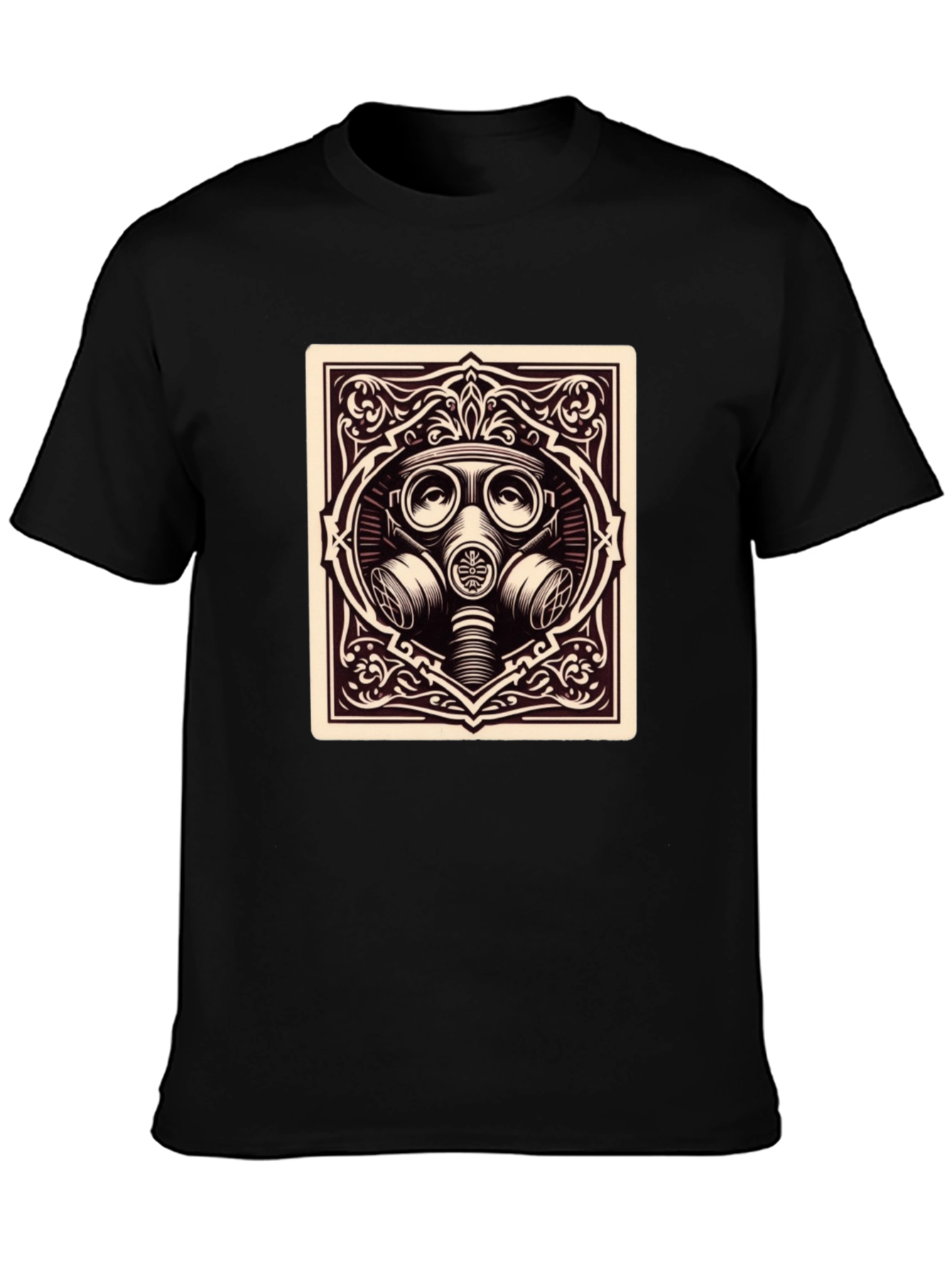 Gas Mask Graphic Tee - Dark Humor Style