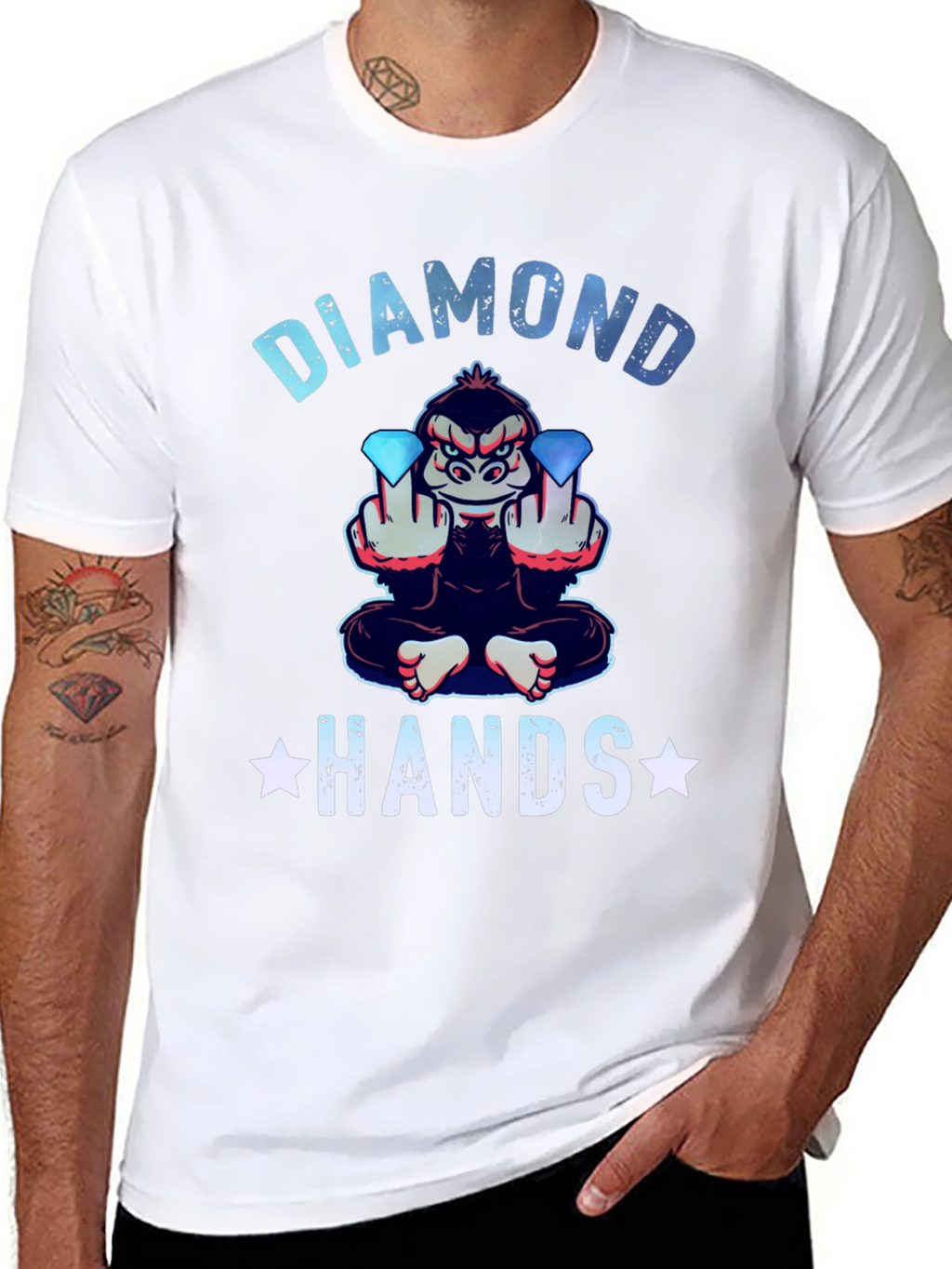 Diamond Hands Gorilla Graphic Tee