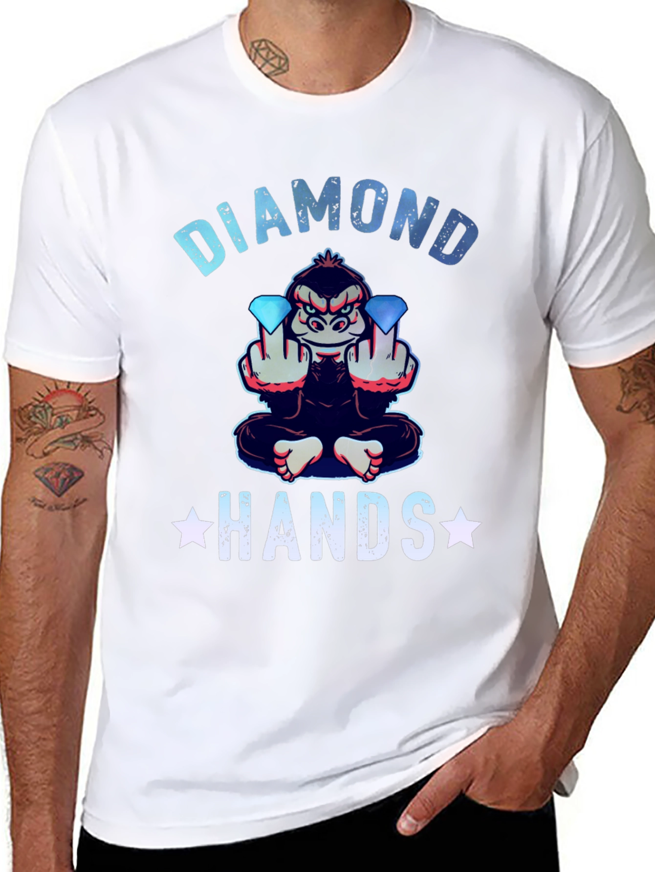 Diamond Hands Gorilla Graphic Tee