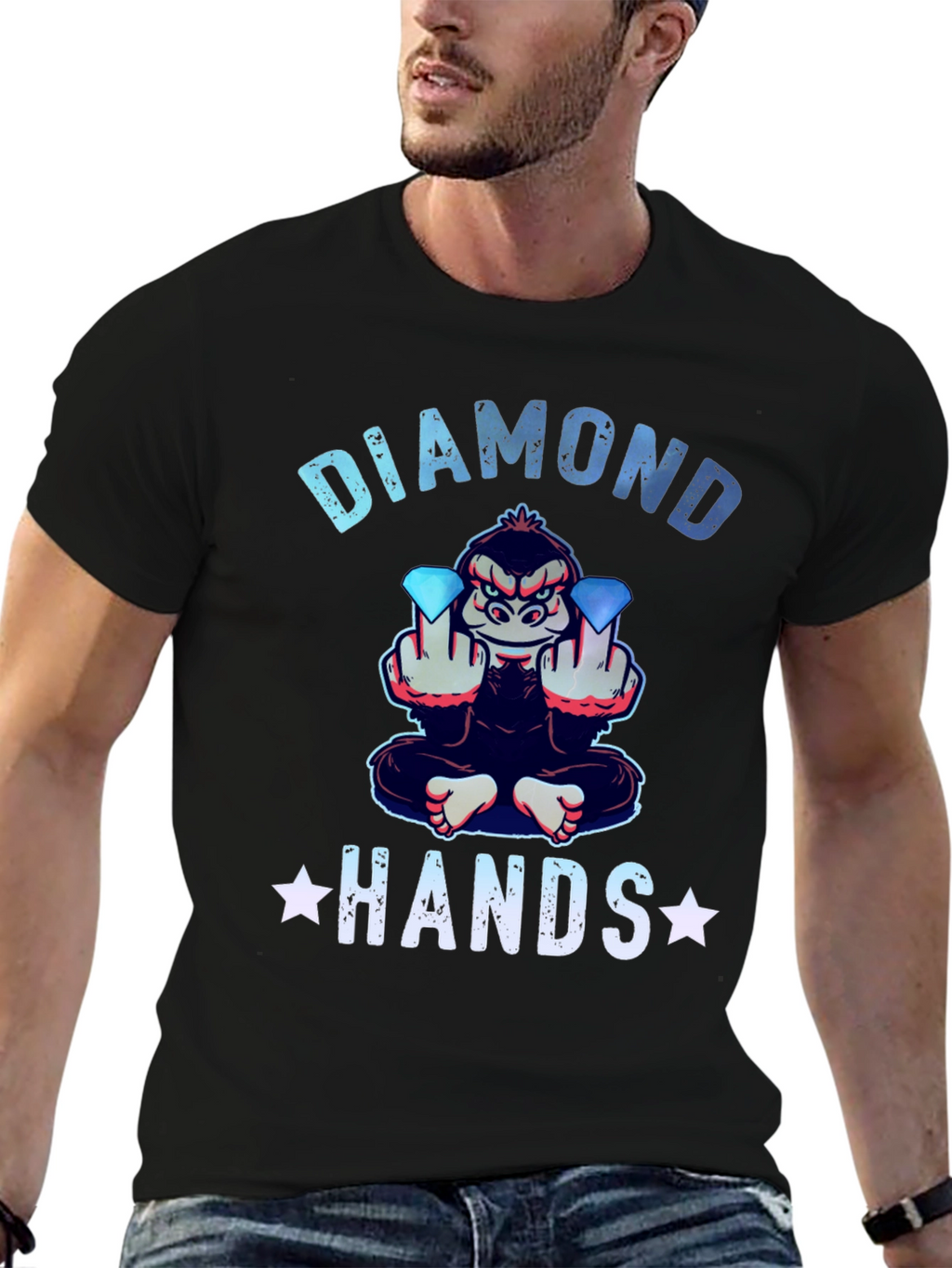 Diamond Hands Gorilla Graphic Tee