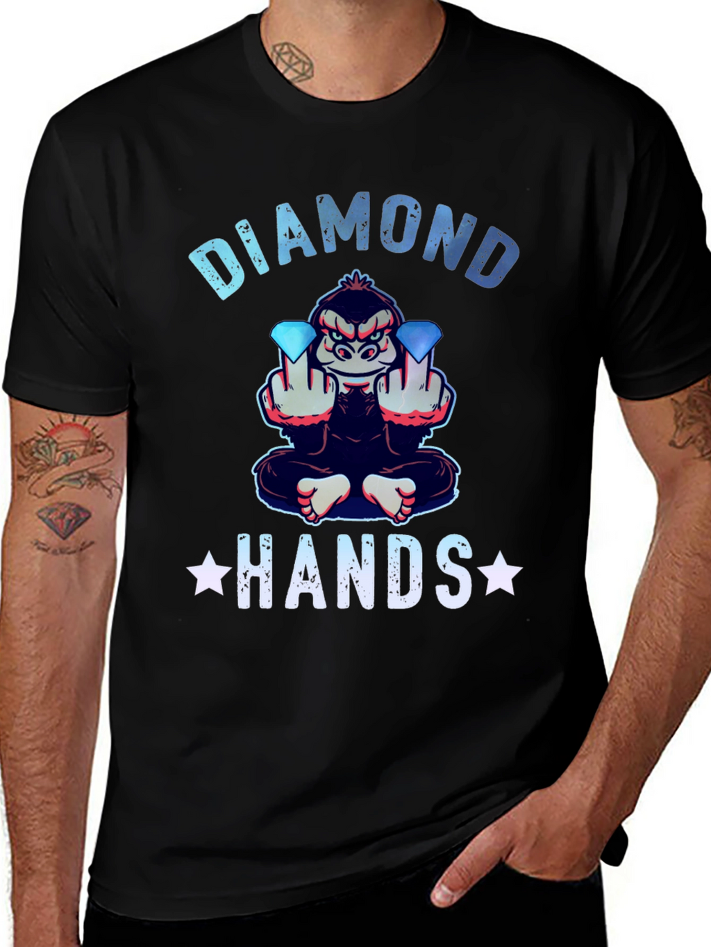 Diamond Hands Gorilla Graphic Tee