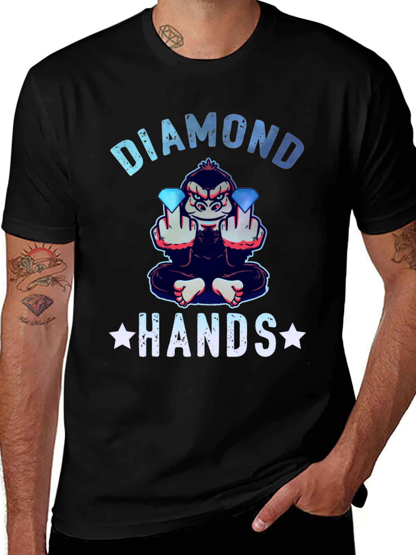 Diamond Hands Gorilla Graphic Tee