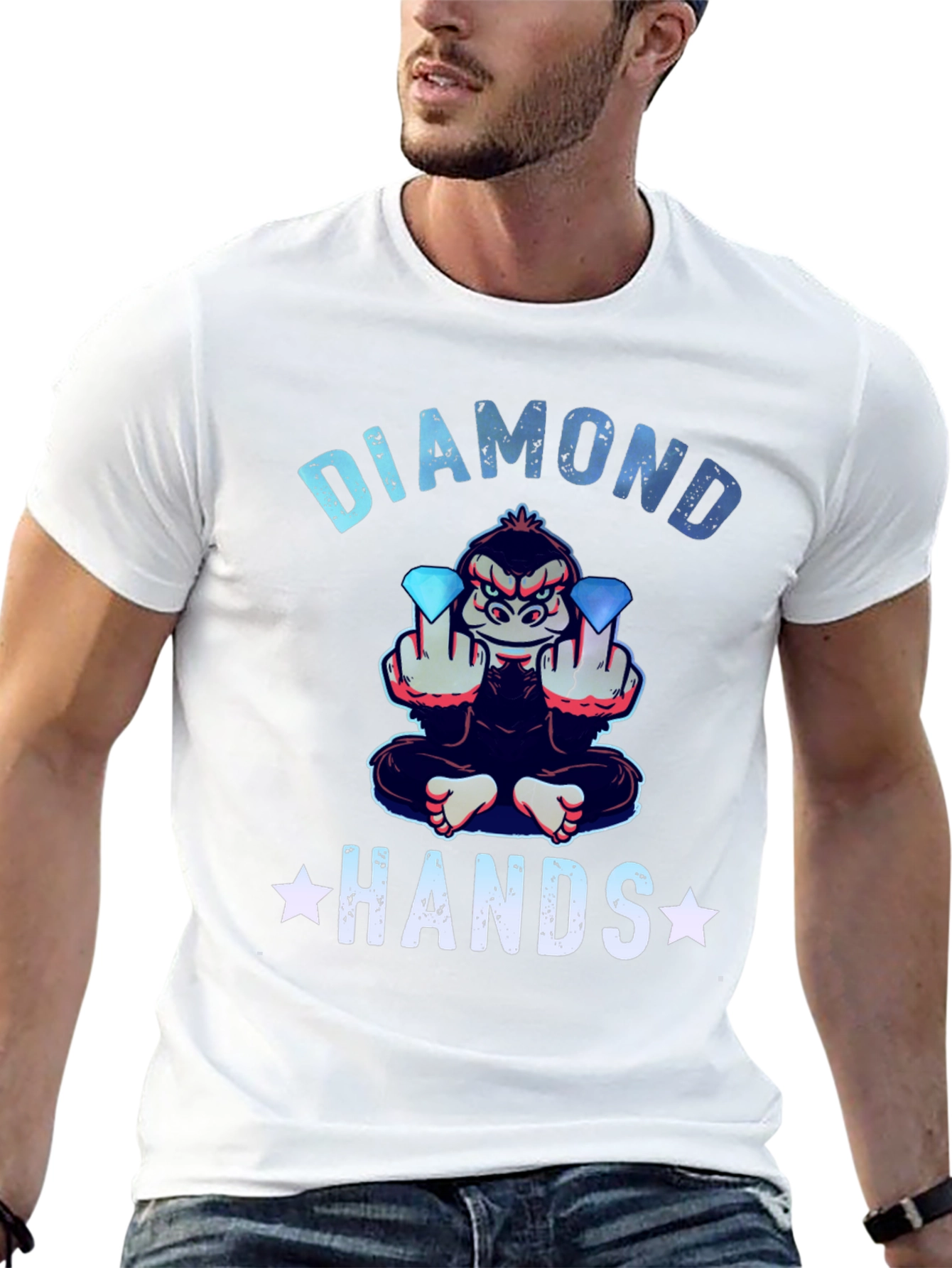 Diamond Hands Gorilla Graphic Tee