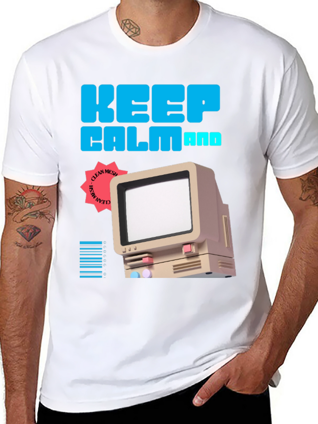 Keep Calm Retro Computer T-Shirt