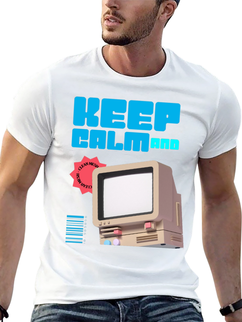 Keep Calm Retro Computer T-Shirt