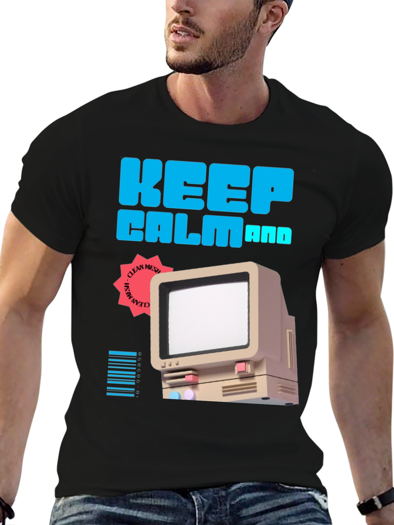 Keep Calm Retro Computer T-Shirt