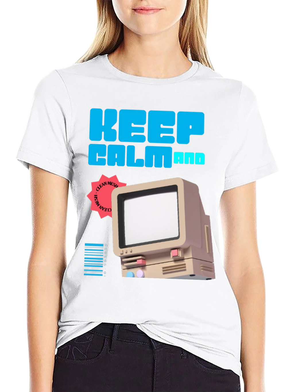 Keep Calm Retro Computer T-Shirt