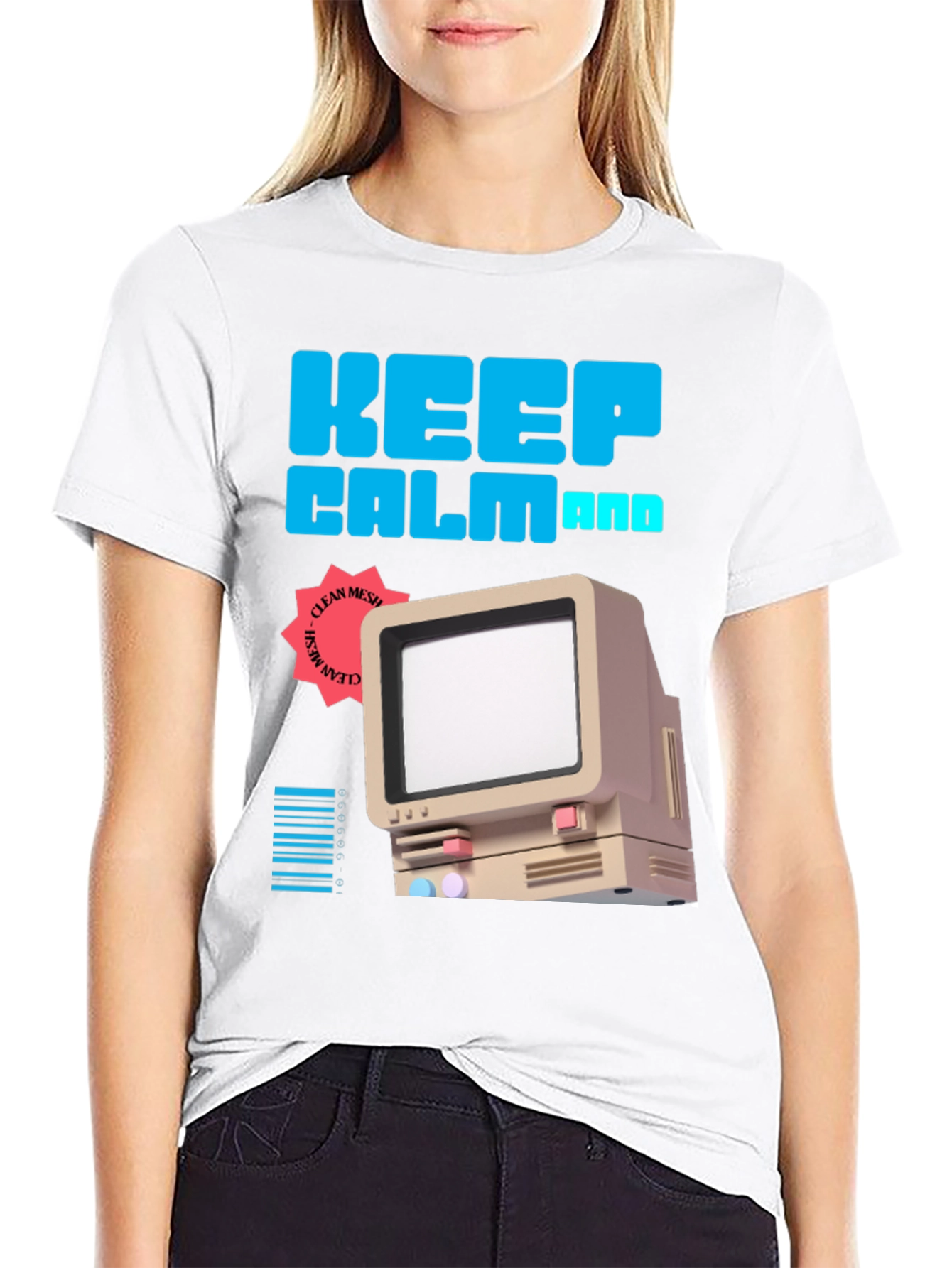 Keep Calm Retro Computer T-Shirt