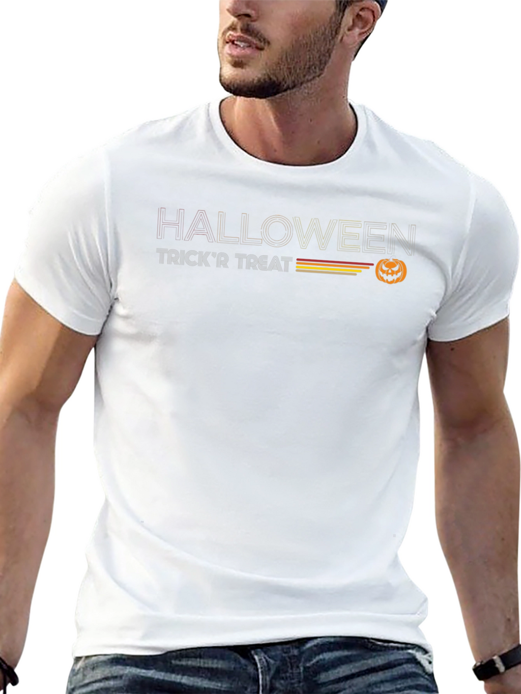 Halloween Trick r Treat Retro Style Graphic T-Shirt
