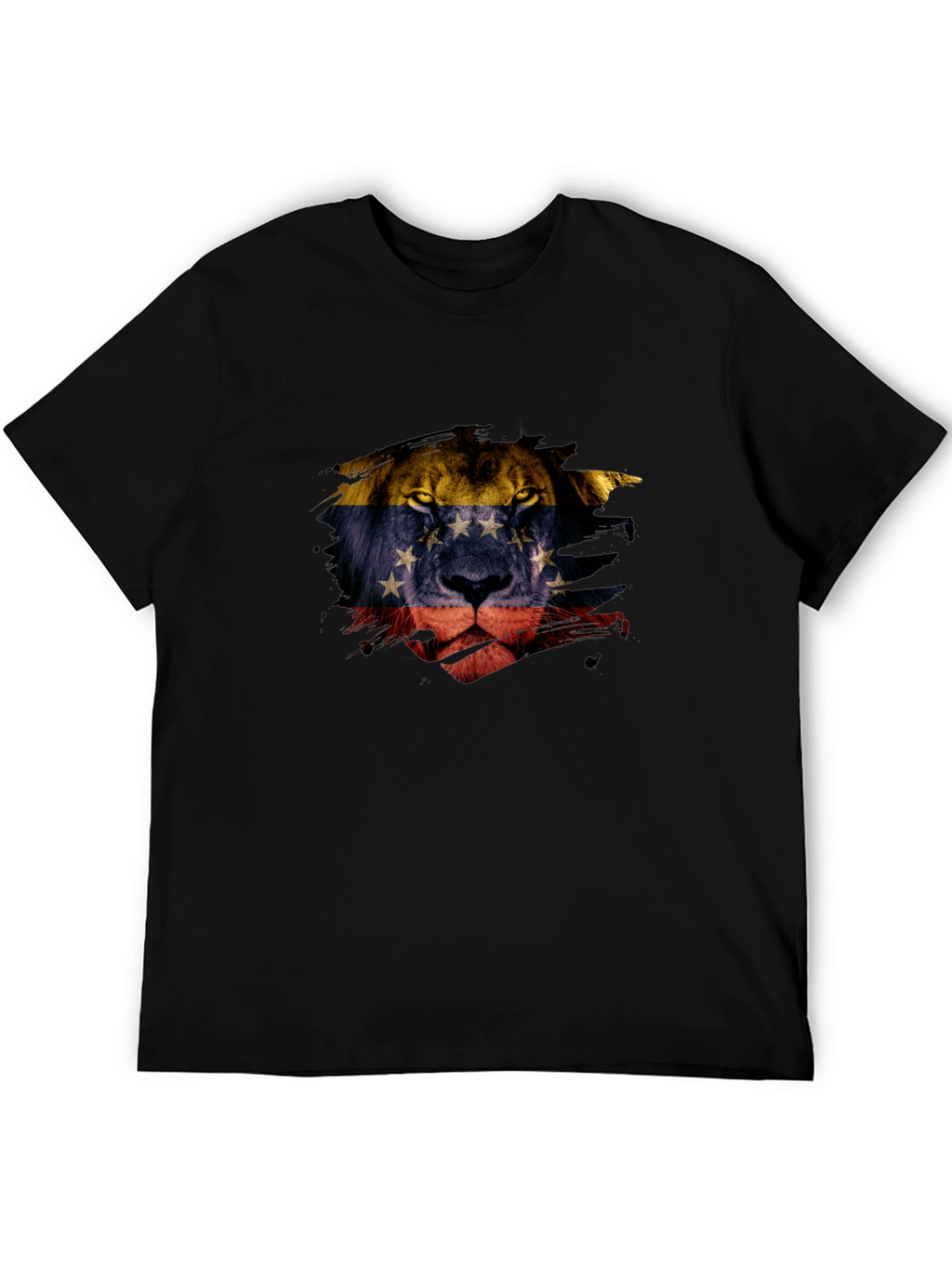 Venezuela Lion Flag Graphic Tee - Black
