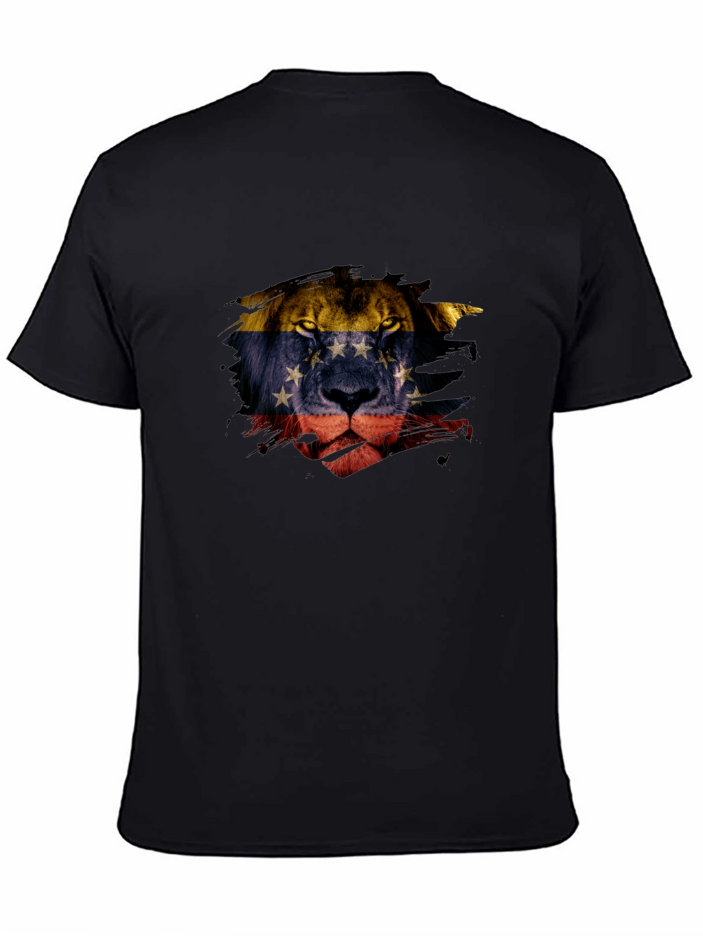 Venezuela Lion Flag Graphic Tee - Black