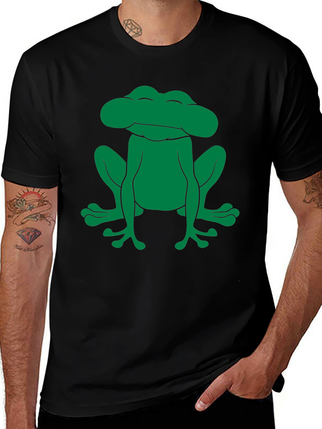 Frog Graphic Tee - Black Cotton Comfort
