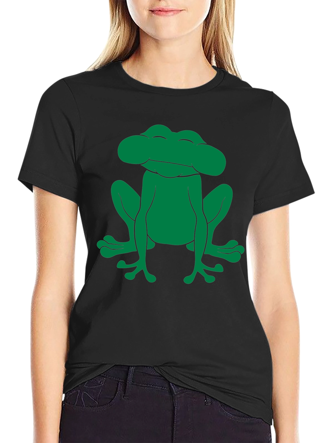Frog Graphic Tee - Black Cotton Comfort