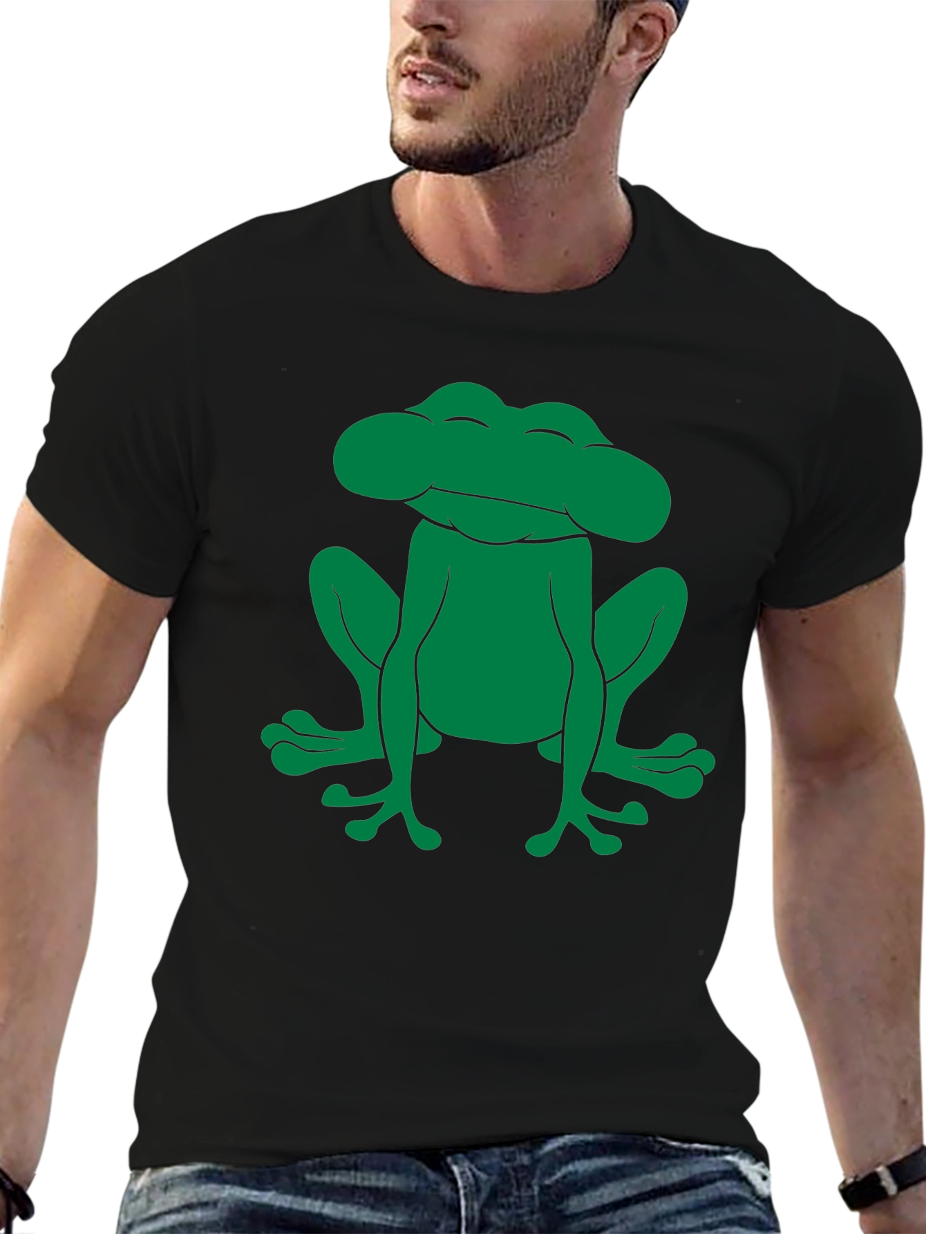 Frog Graphic Tee - Black Cotton Comfort