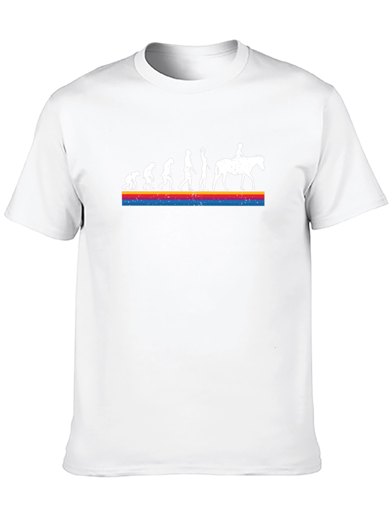 Evolution to Horseback Rider Graphic T-Shirt