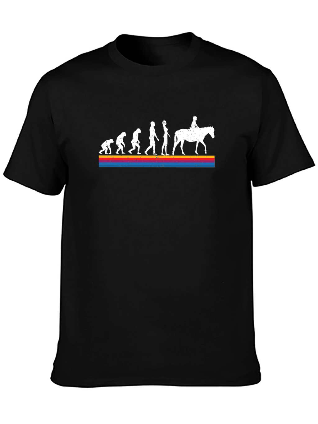 Evolution to Horseback Rider Graphic T-Shirt