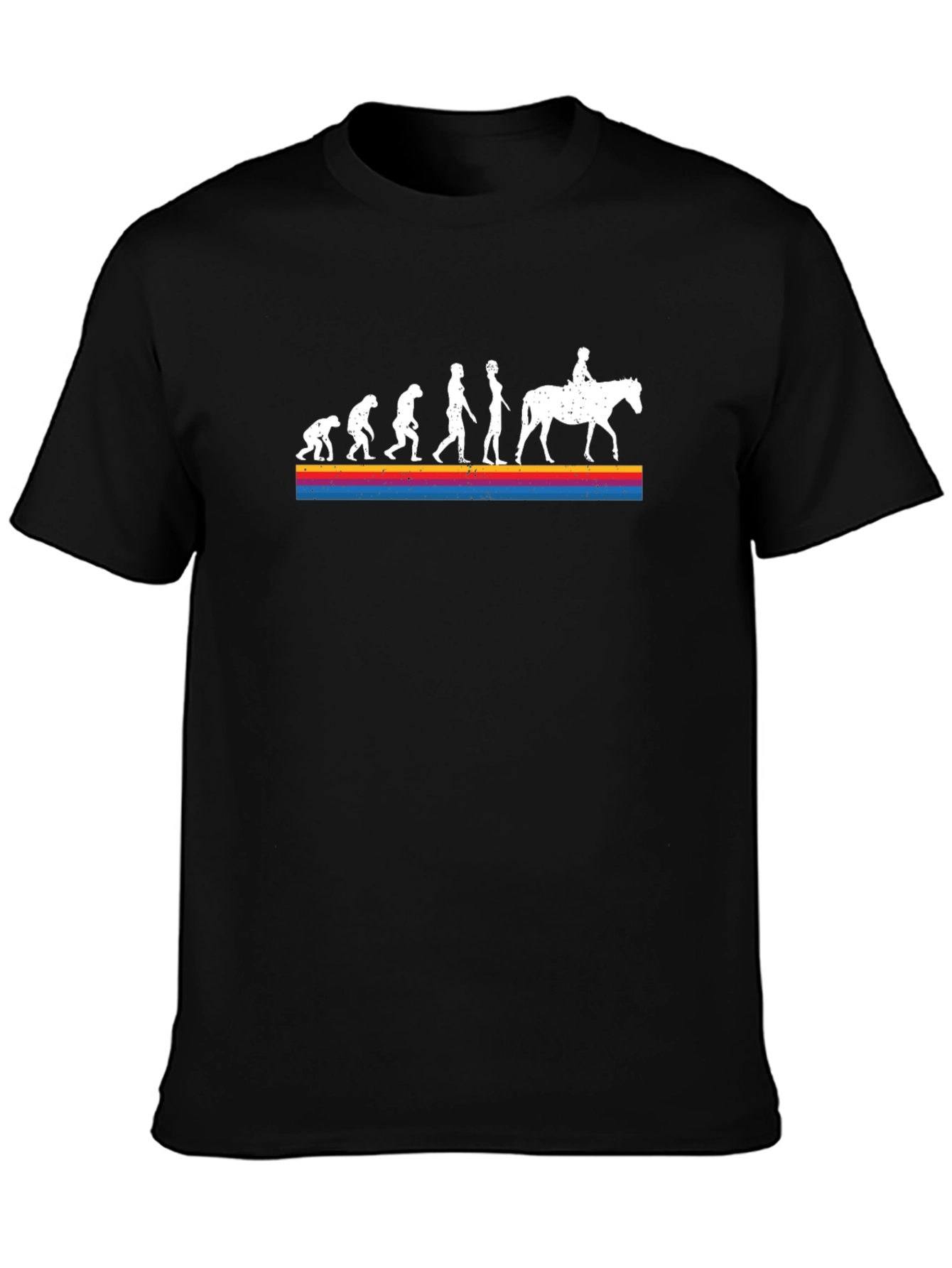 Evolution to Horseback Rider Graphic T-Shirt