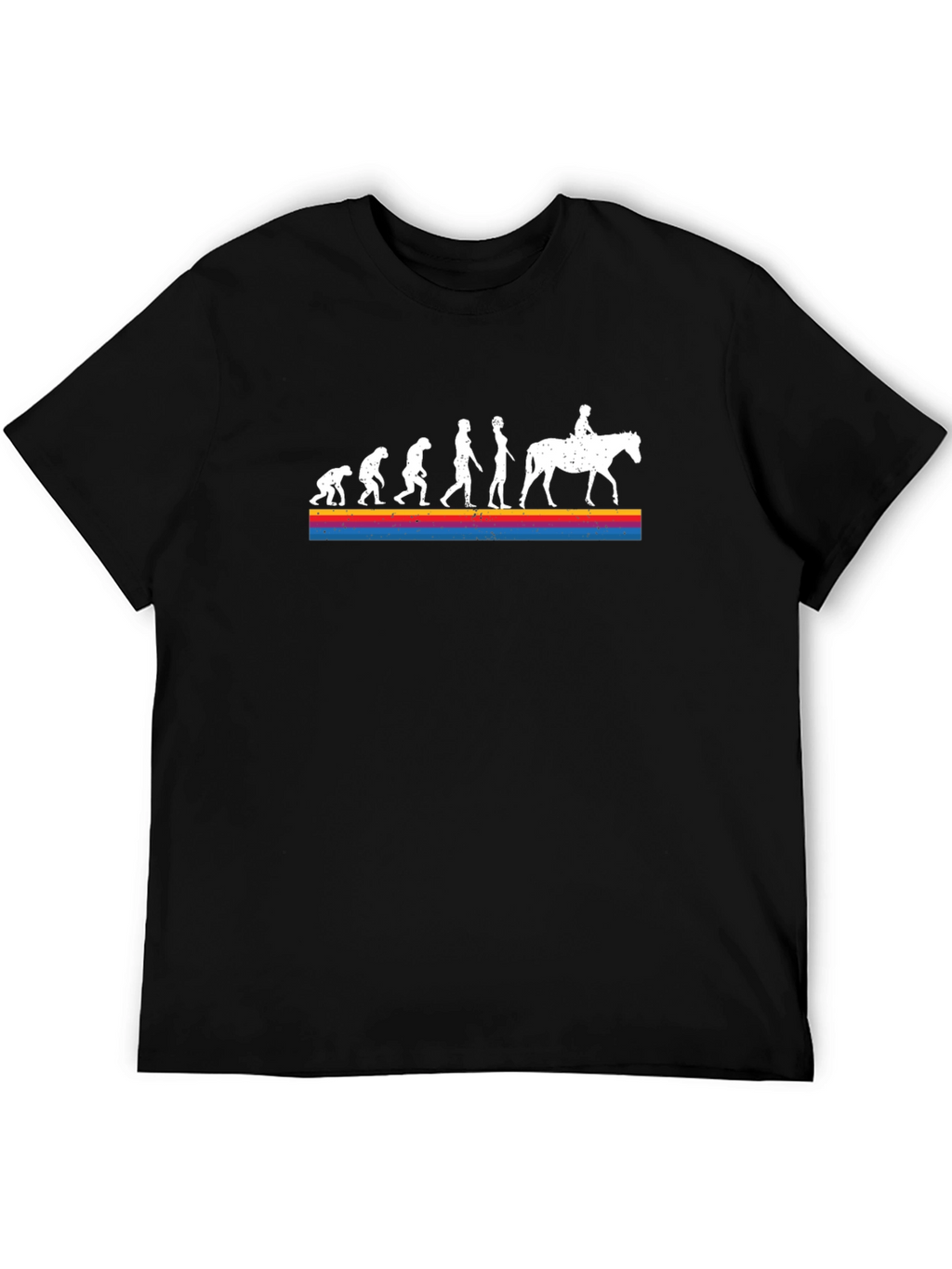 Evolution to Horseback Rider Graphic T-Shirt