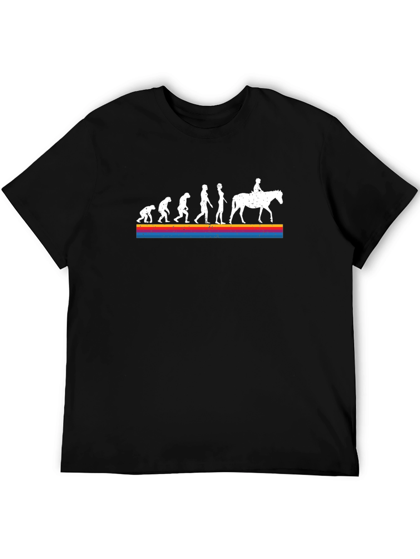 Evolution to Horseback Rider Graphic T-Shirt