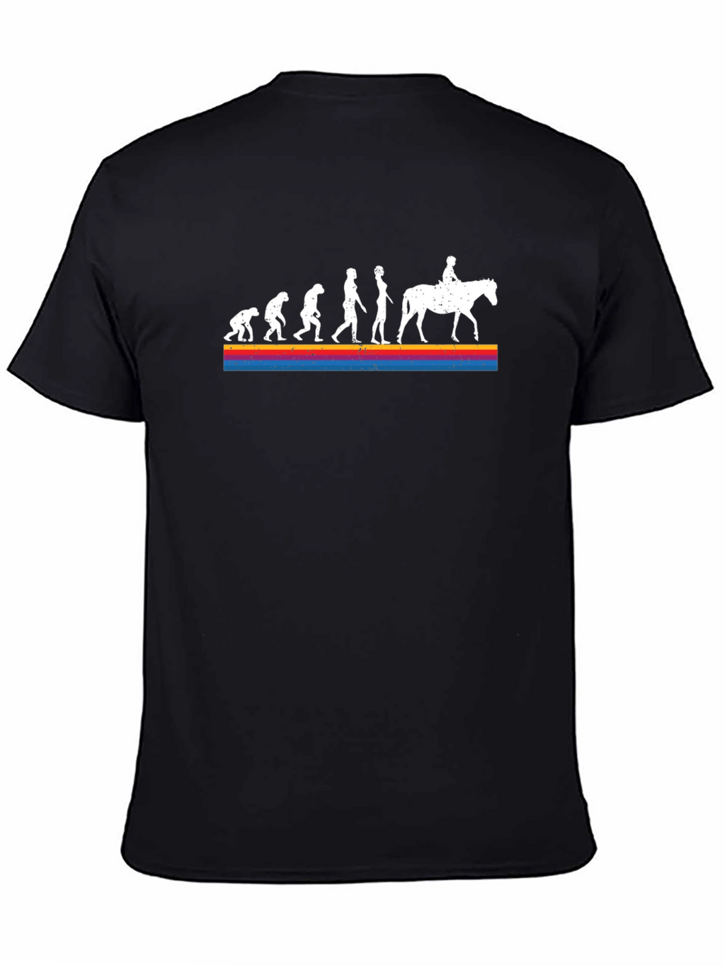 Evolution to Horseback Rider Graphic T-Shirt