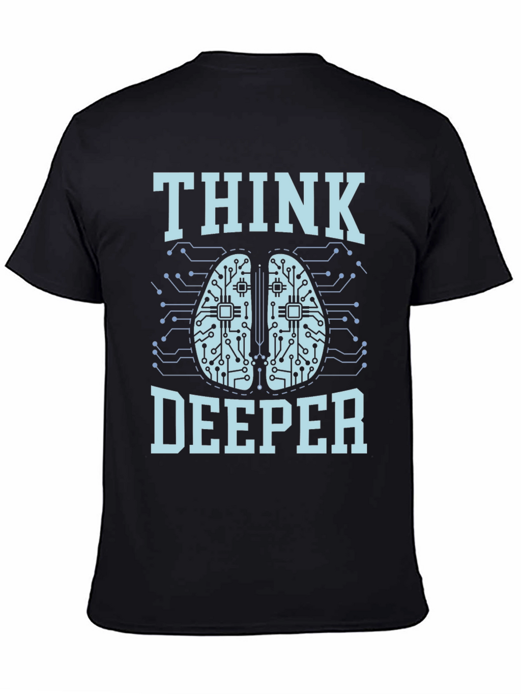 Think Deeper Graphic Tee - Black Cotton T-Shirt