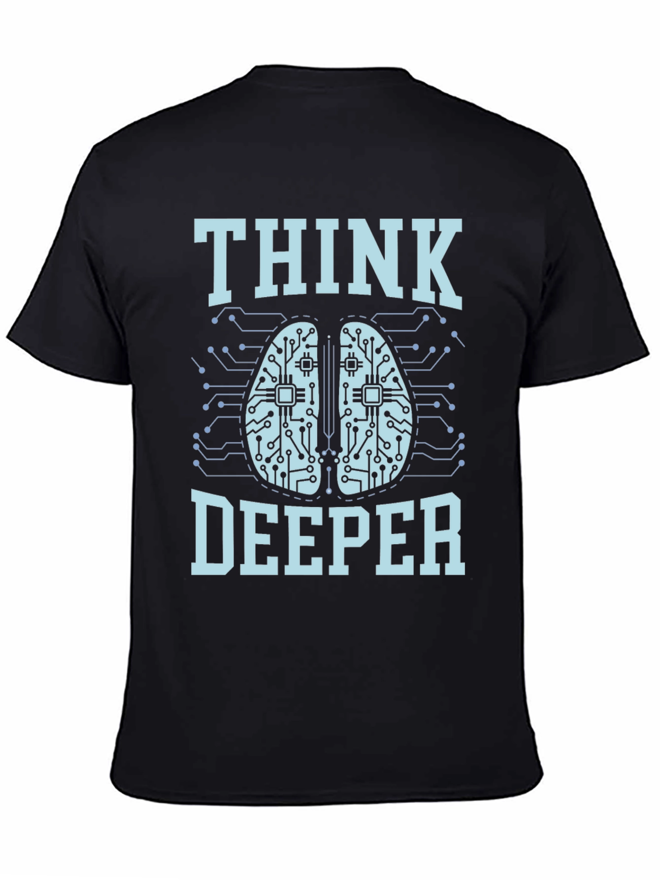 Think Deeper Graphic Tee - Black Cotton T-Shirt
