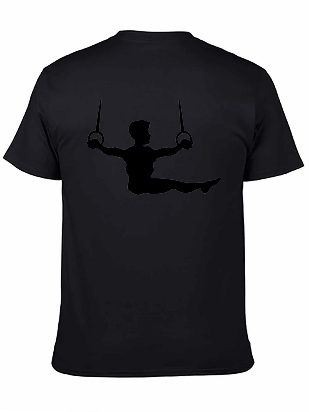 Gymnast Rings Graphic Tee - Black Cotton T-Shirt