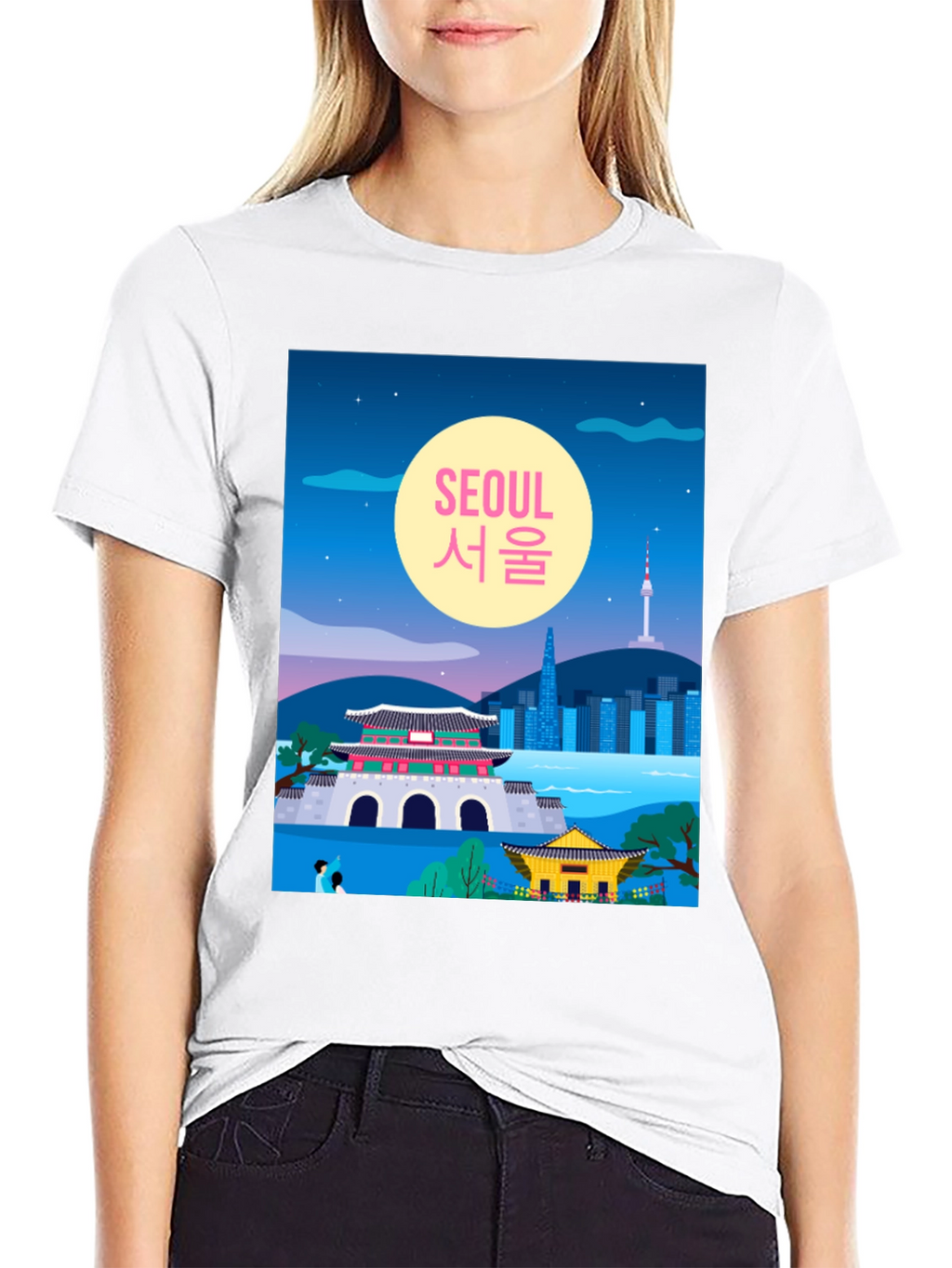 Seoul Illustration Graphic T-Shirt
