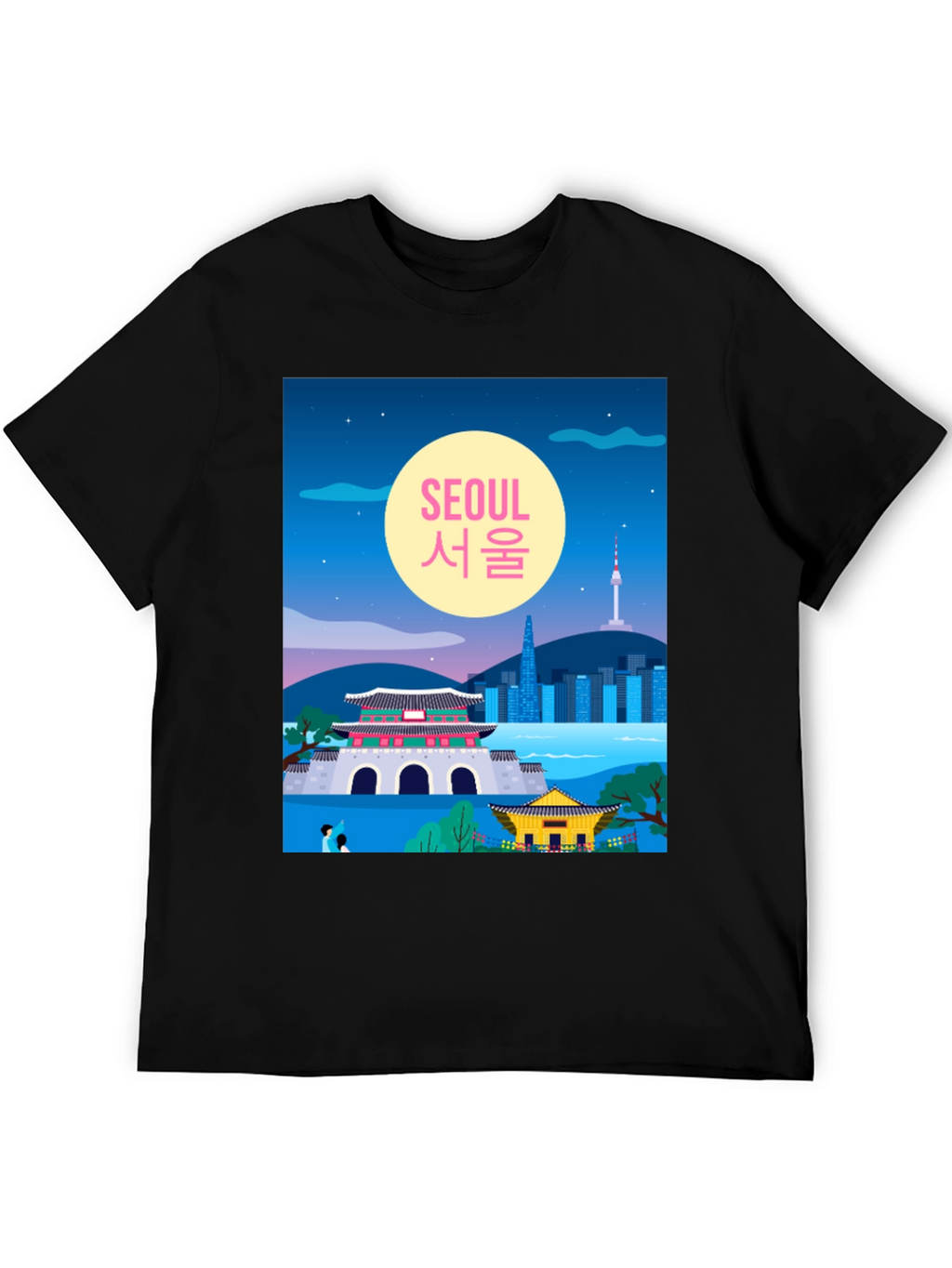 Seoul Illustration Graphic T-Shirt