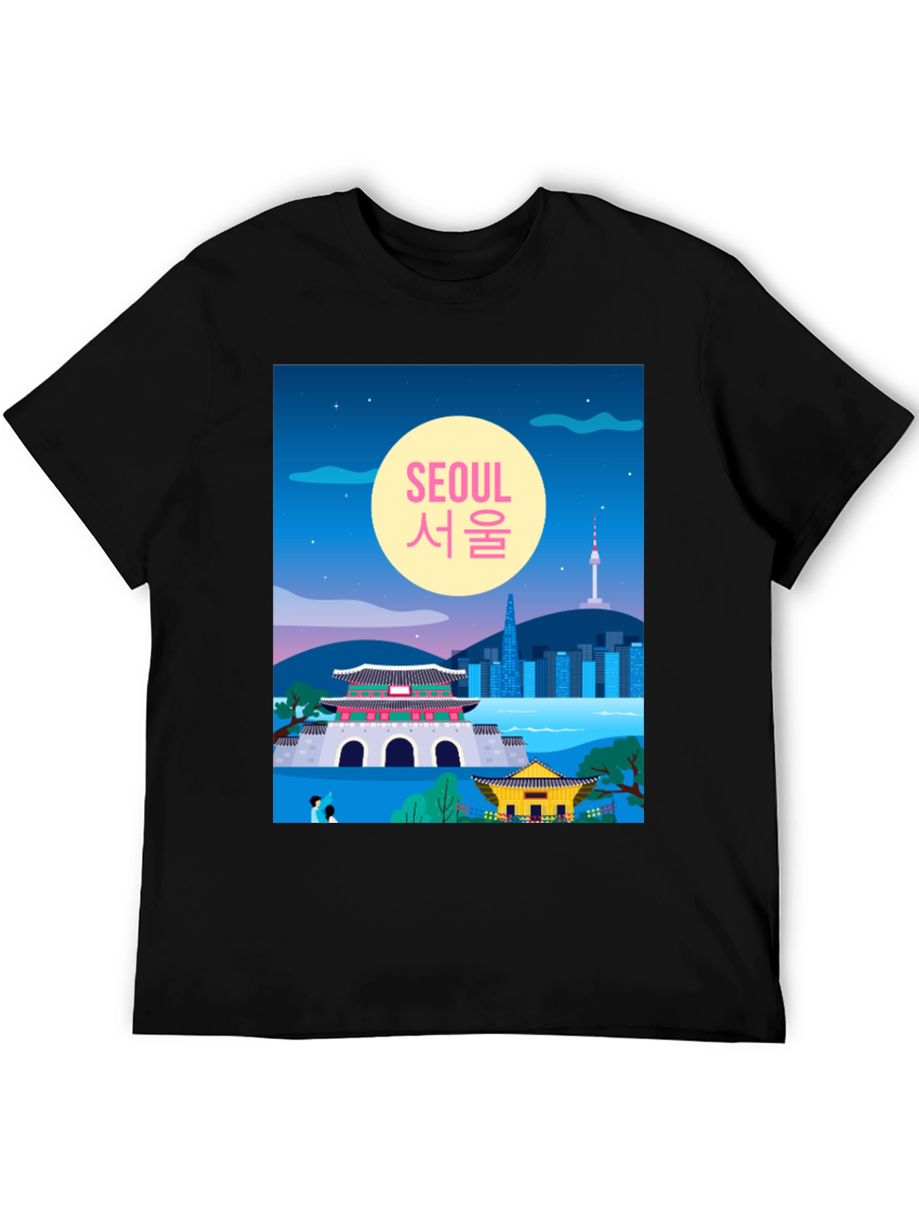 Seoul Illustration Graphic T-Shirt