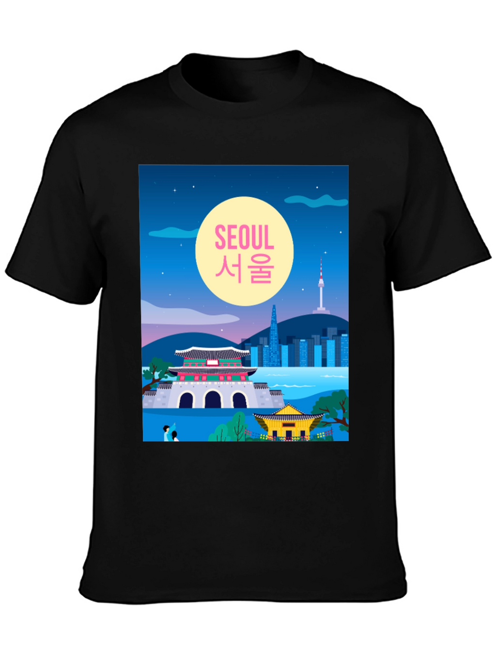 Seoul Illustration Graphic T-Shirt