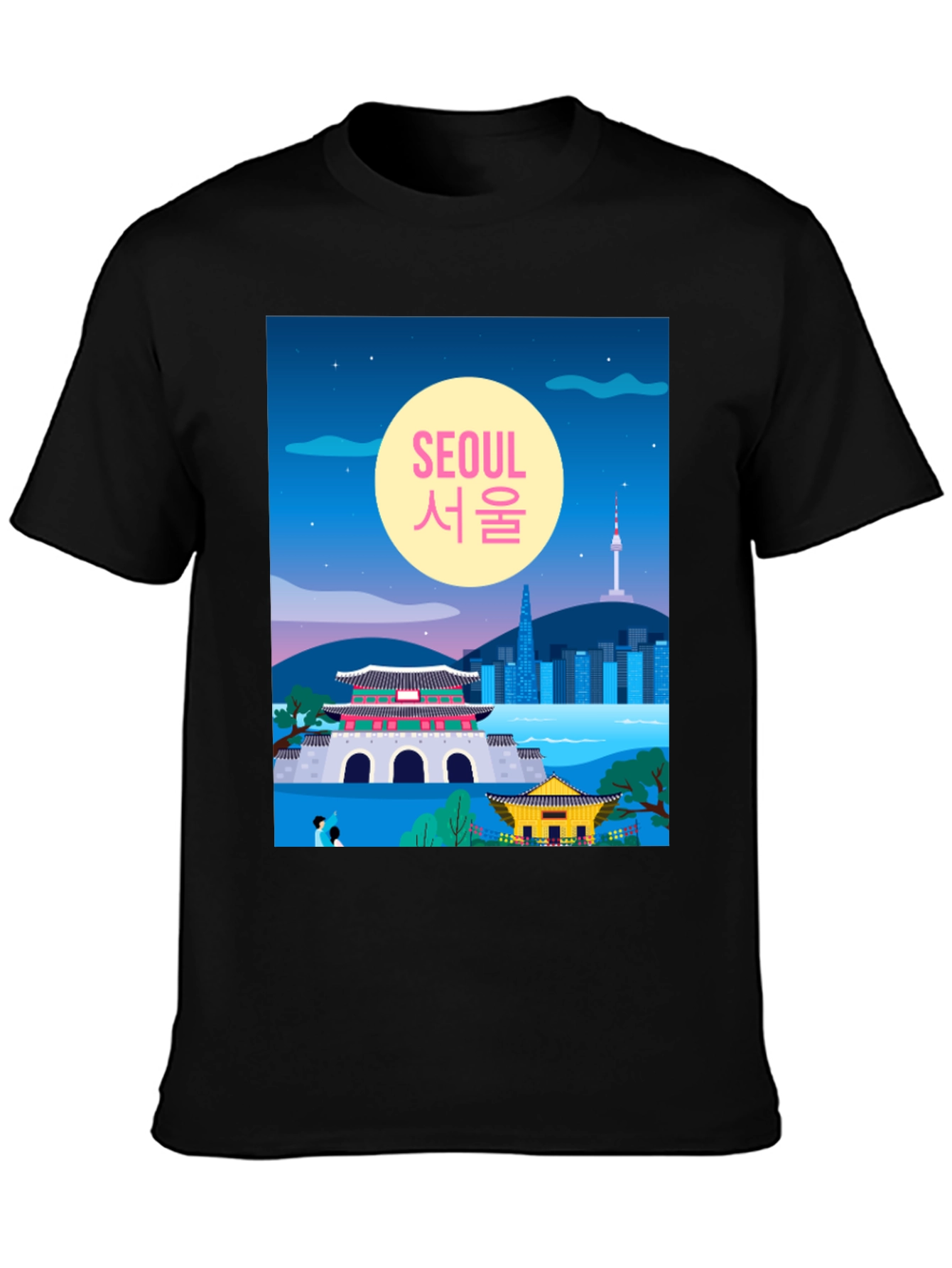 Seoul Illustration Graphic T-Shirt