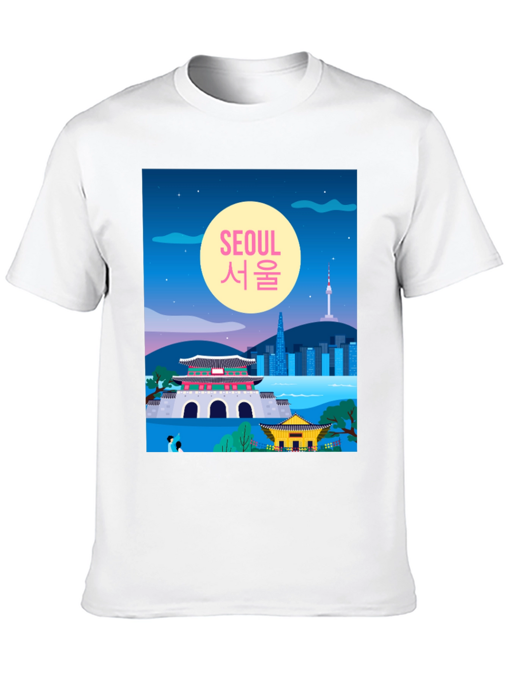 Seoul Illustration Graphic T-Shirt