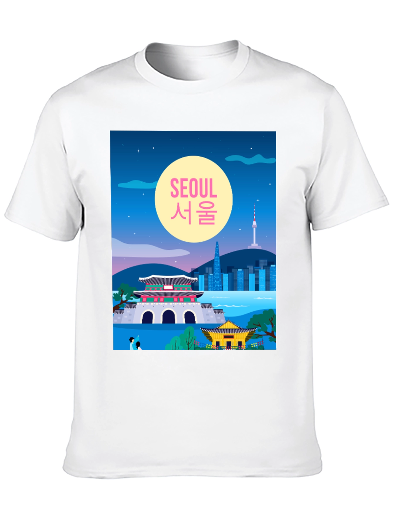 Seoul Illustration Graphic T-Shirt
