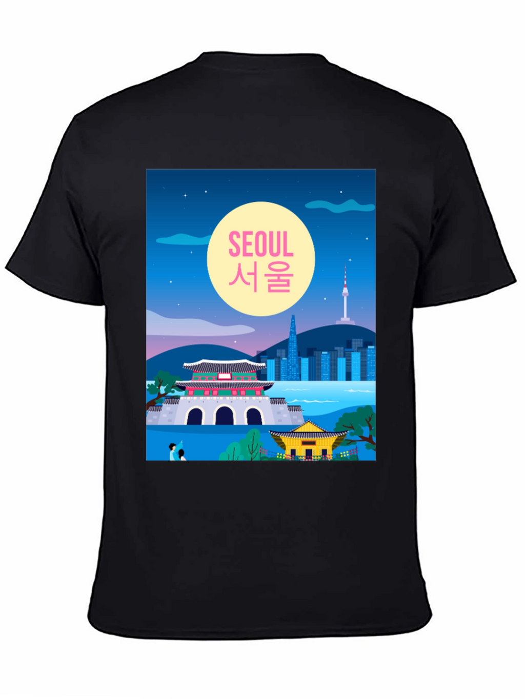 Seoul Illustration Graphic T-Shirt