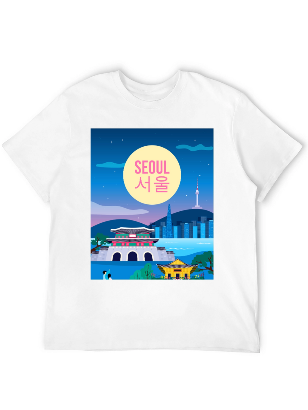Seoul Illustration Graphic T-Shirt