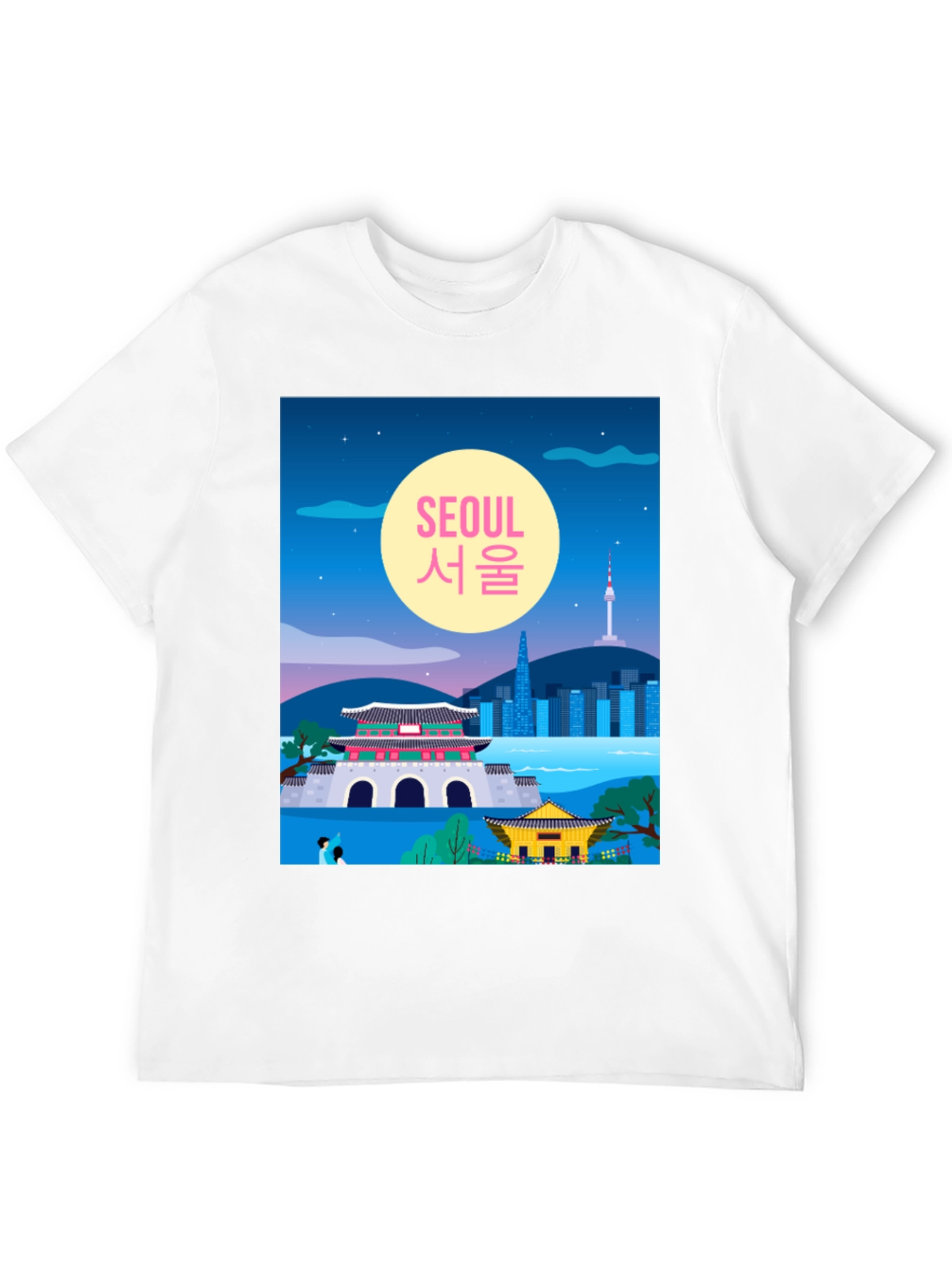 Seoul Illustration Graphic T-Shirt