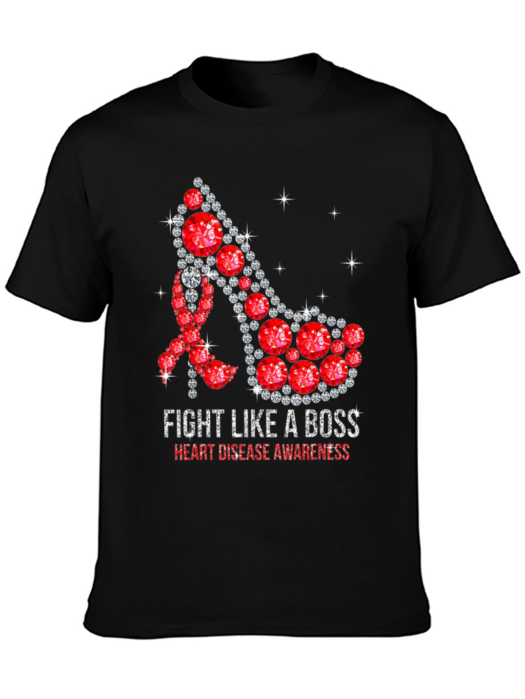 Fight Like a Boss Heart Disease Awareness T-Shirt