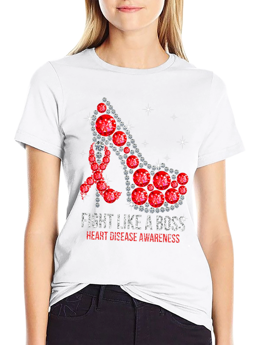 Fight Like a Boss Heart Disease Awareness T-Shirt