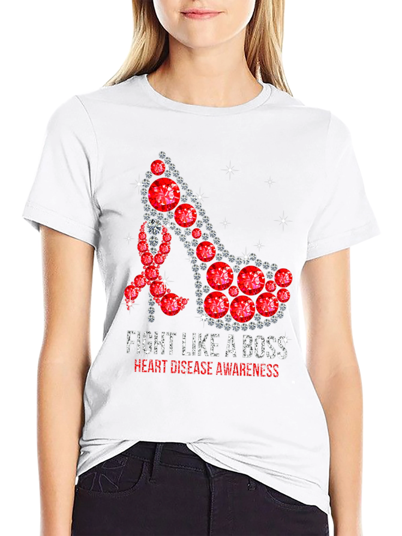 Fight Like a Boss Heart Disease Awareness T-Shirt