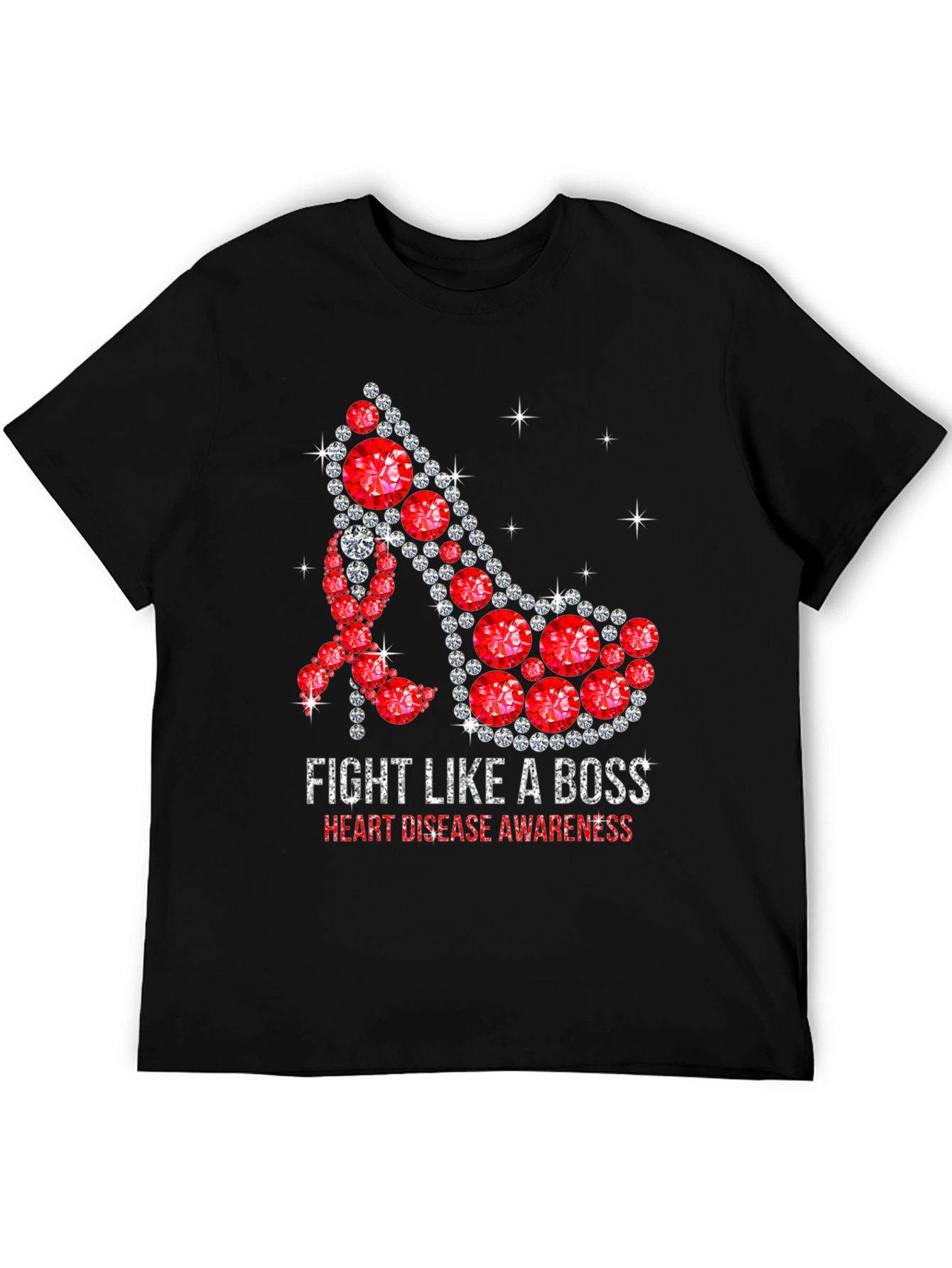 Fight Like a Boss Heart Disease Awareness T-Shirt