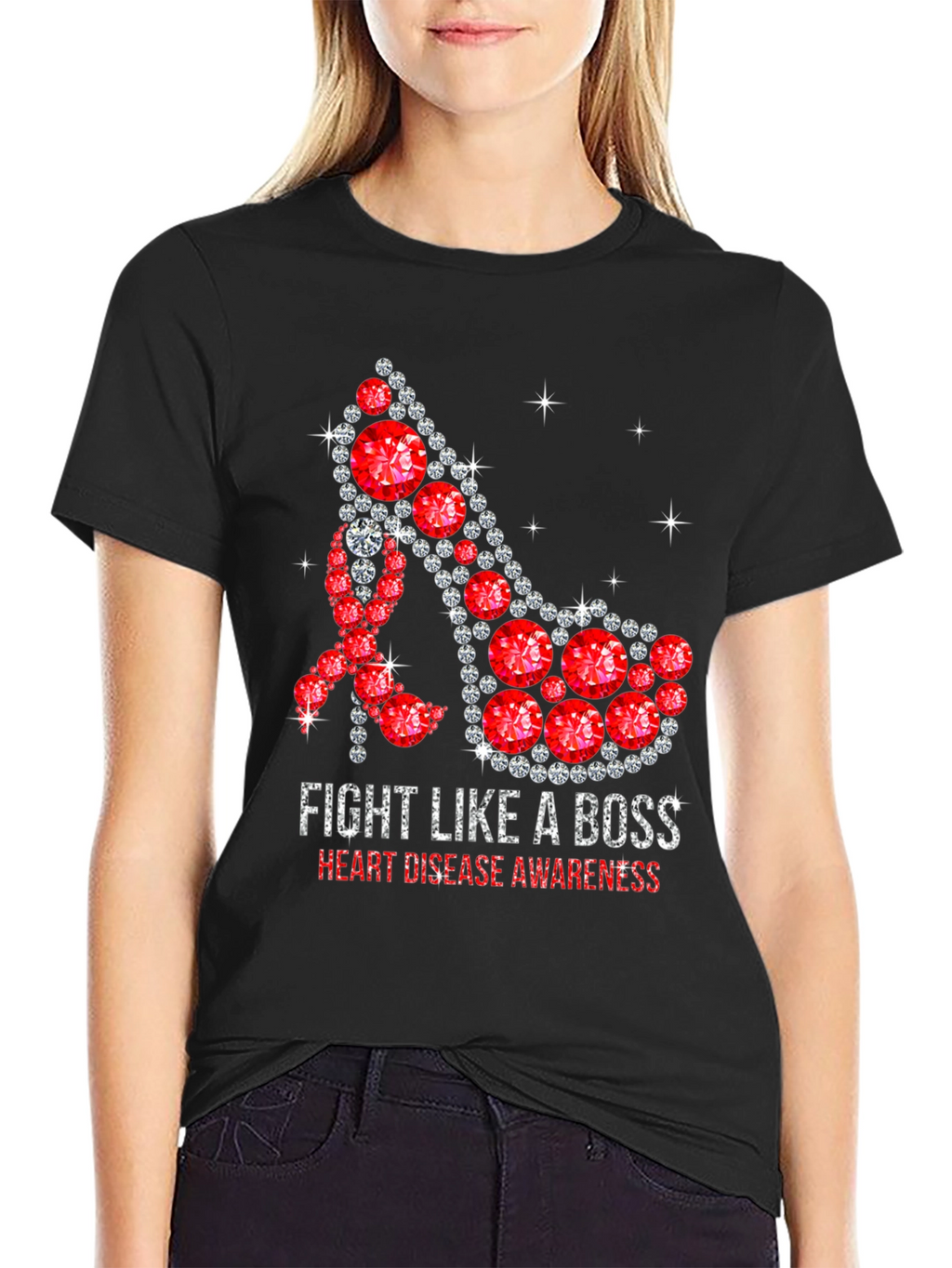 Fight Like a Boss Heart Disease Awareness T-Shirt