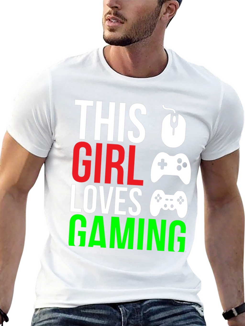 This Girl Loves Gaming Black T-Shirt