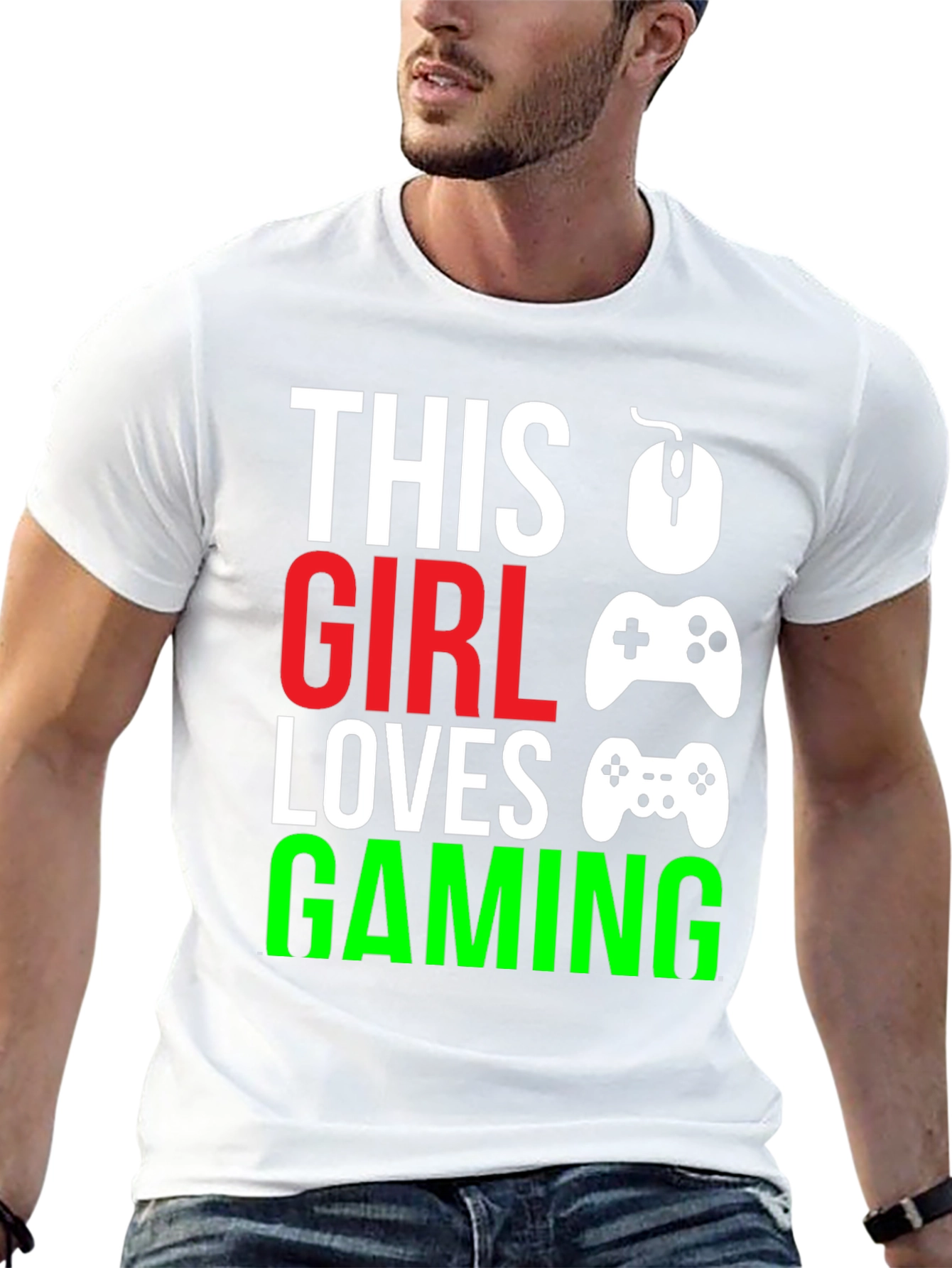 This Girl Loves Gaming Black T-Shirt
