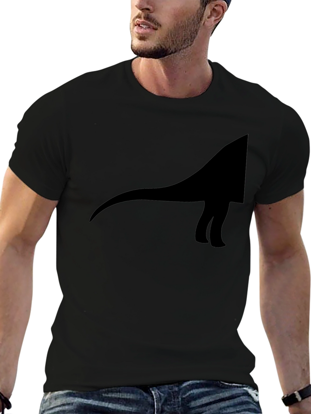 Dinosaur Silhouette Black T-Shirt