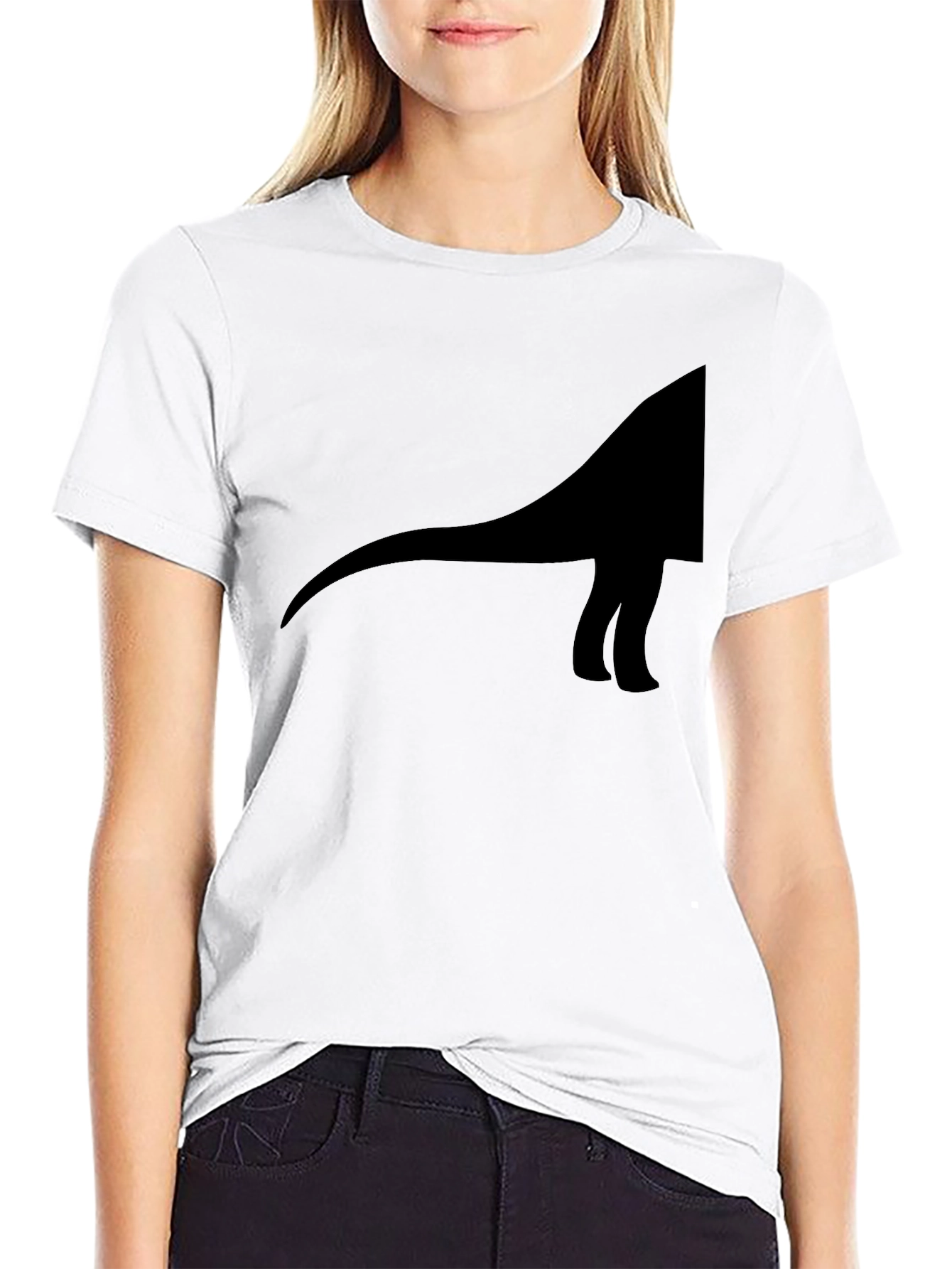 Dinosaur Silhouette Black T-Shirt