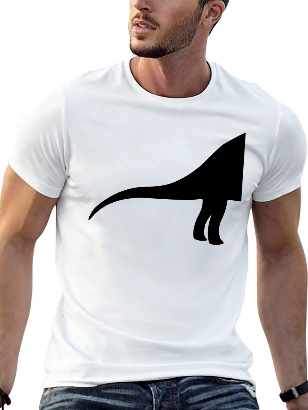Dinosaur Silhouette Black T-Shirt
