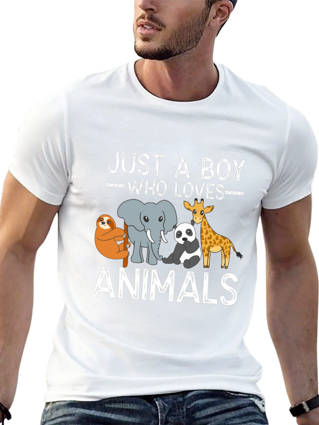 Just a Boy Who Loves Animals Graphic Tee