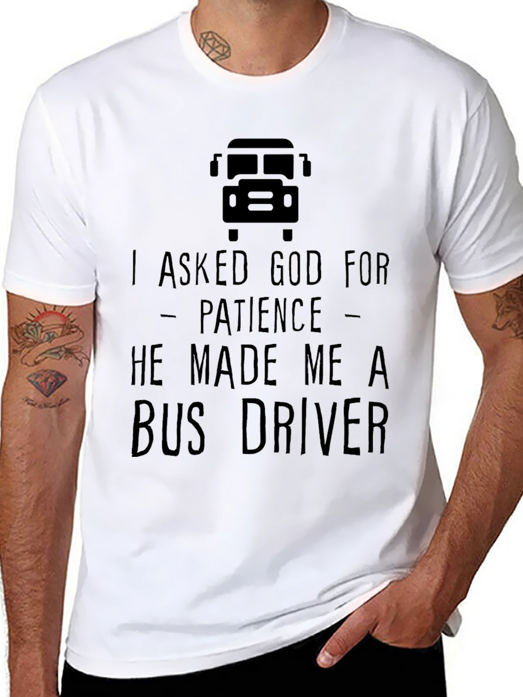 Bus Driver Patience T-Shirt - Black